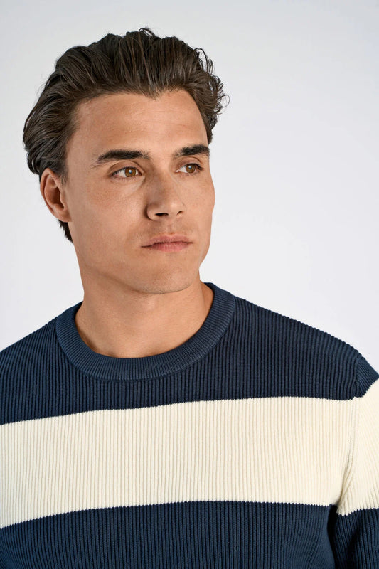Mens - Striped Cotton Knit 804036