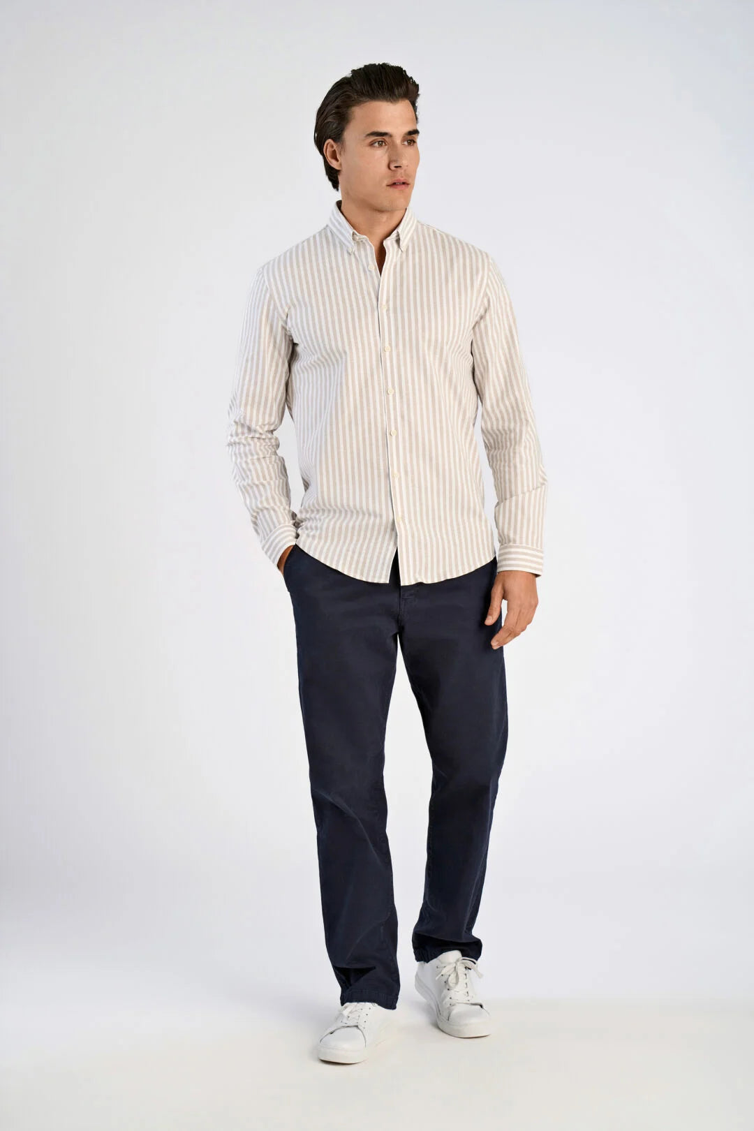 Mens - Cotton Stripe Oxford Shirt 203536B