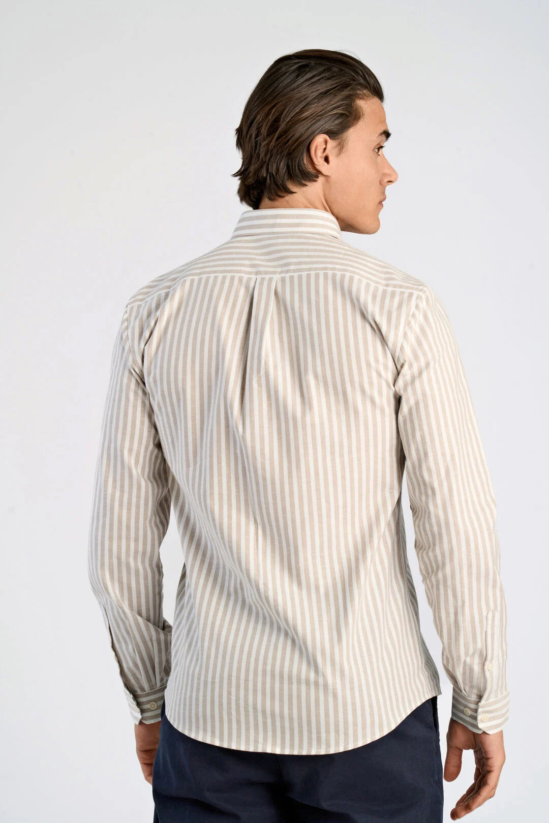 Mens - Cotton Stripe Oxford Shirt 203536B