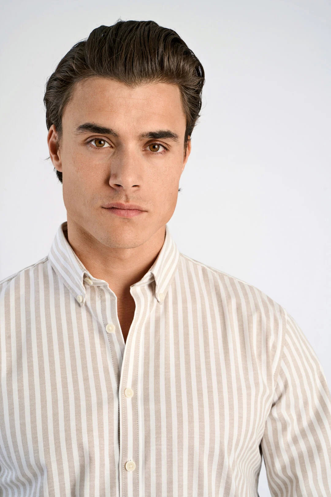 Mens - Cotton Stripe Oxford Shirt 203536B