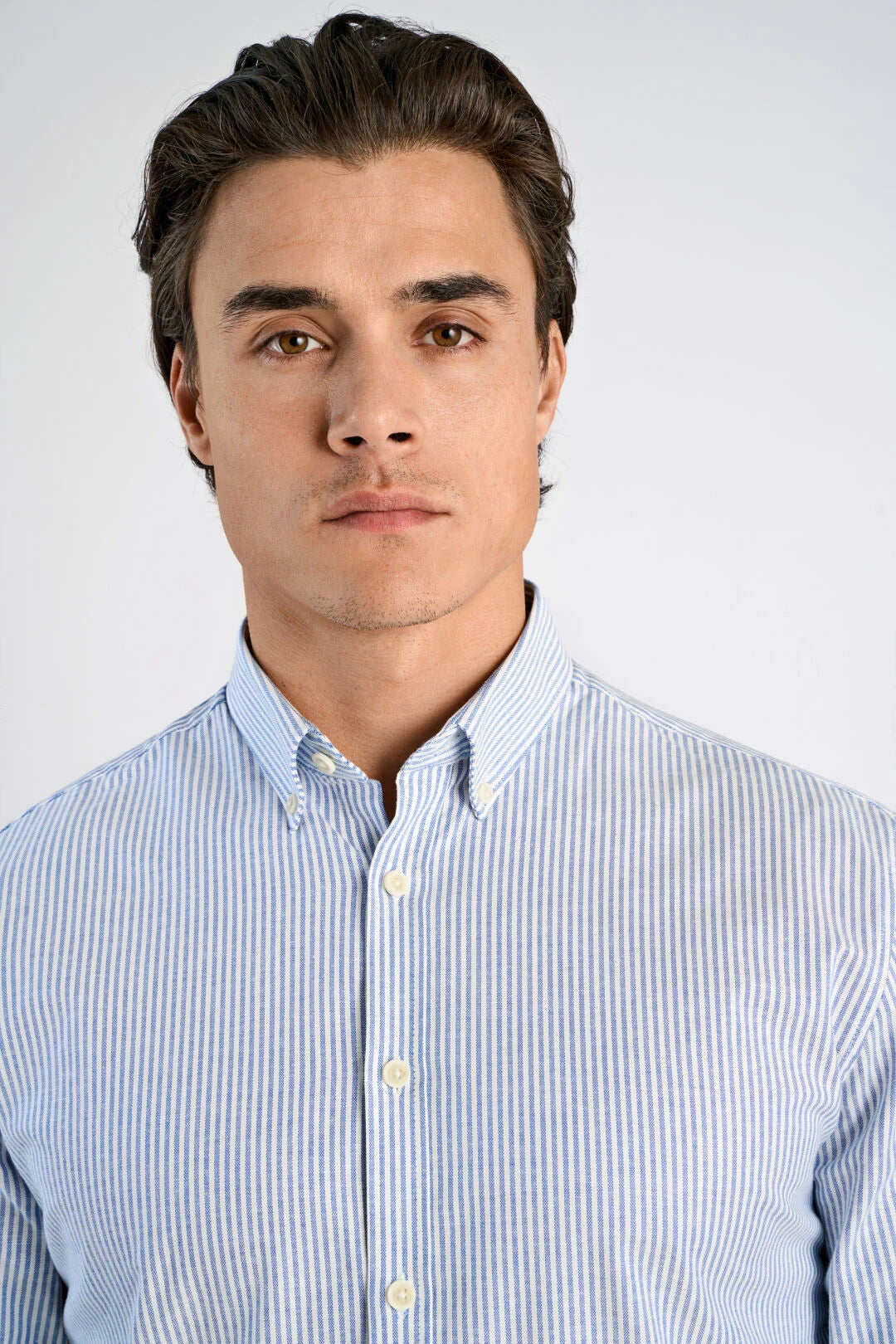 Mens - Cotton Stripe Oxford Shirt 203536B