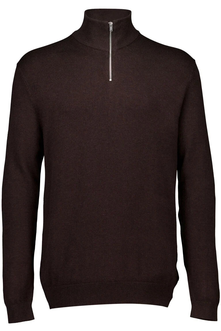 800173 - Mens EcoVero High Neck with Zip Light Weight Knitwear