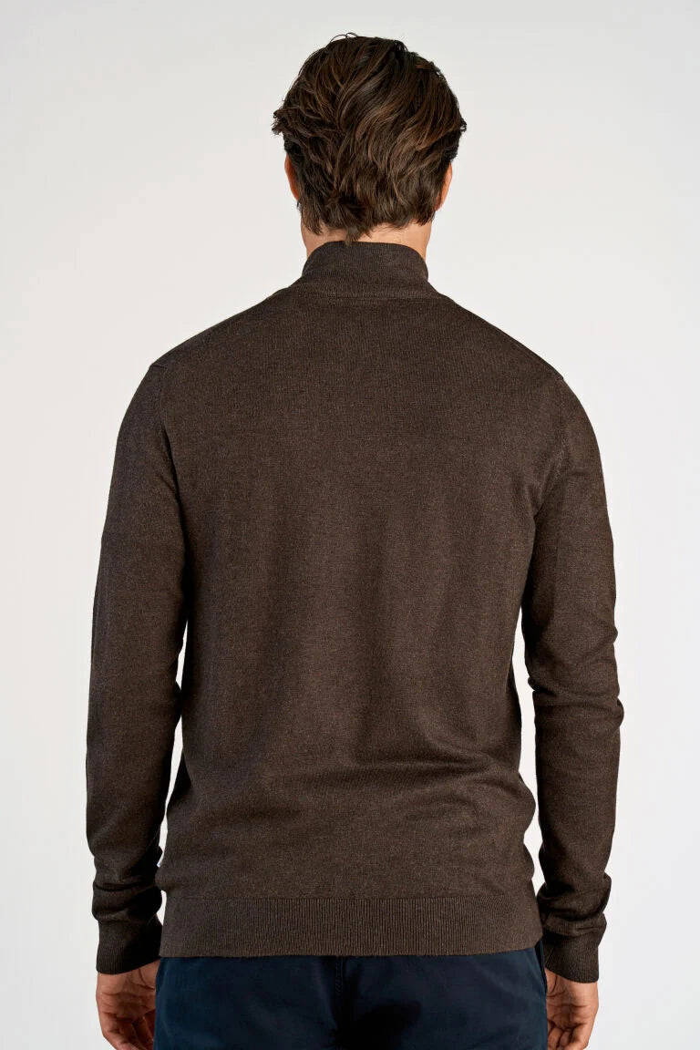 800173 - Mens EcoVero High Neck with Zip Light Weight Knitwear