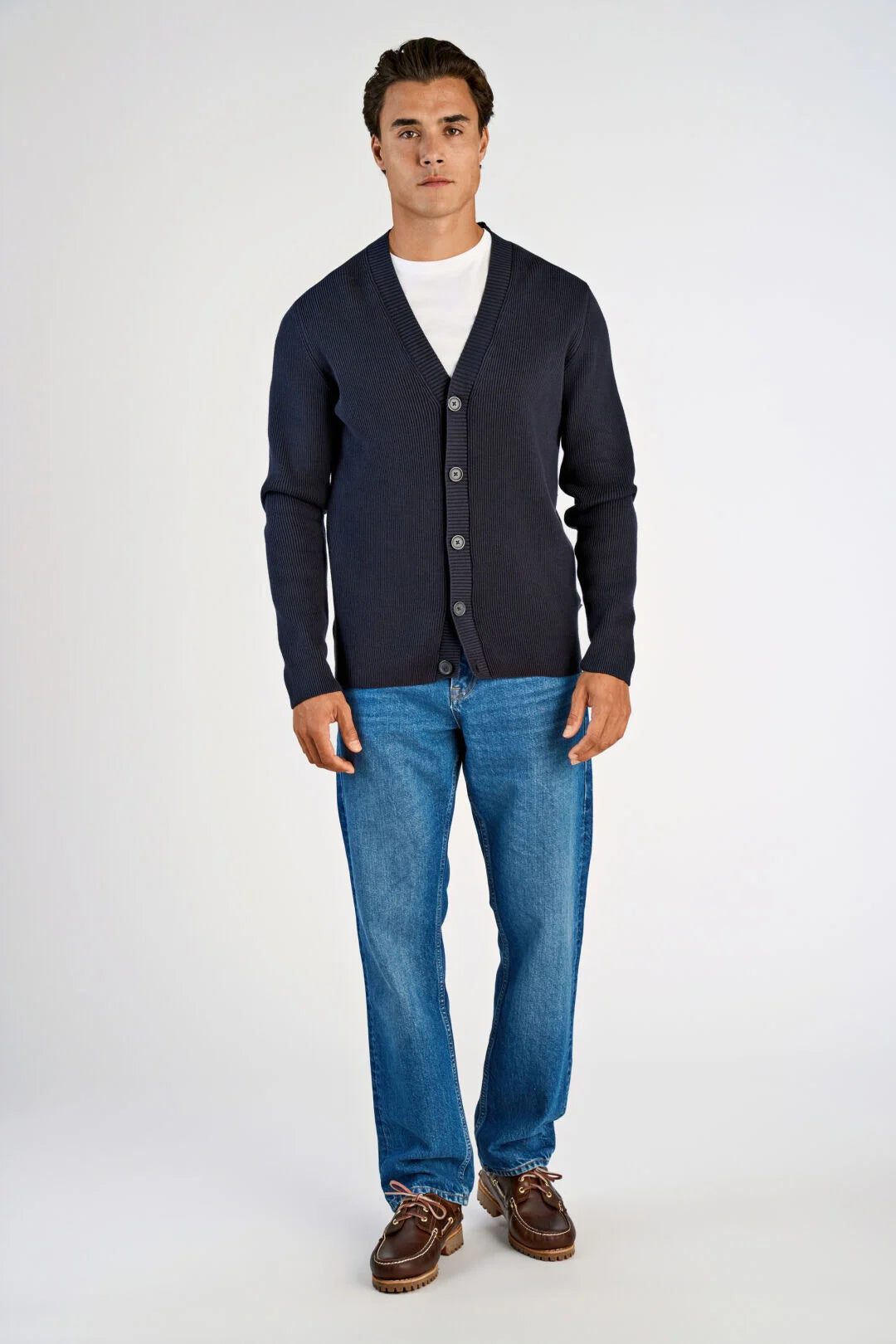 Mens - Cotton Knitted Cardigan 804029