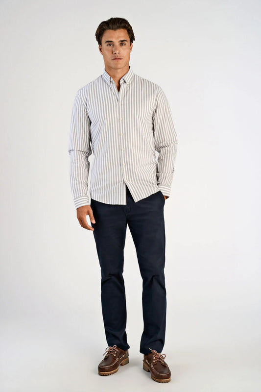 Mens - Cotton Stripe Oxford Shirt 203536B