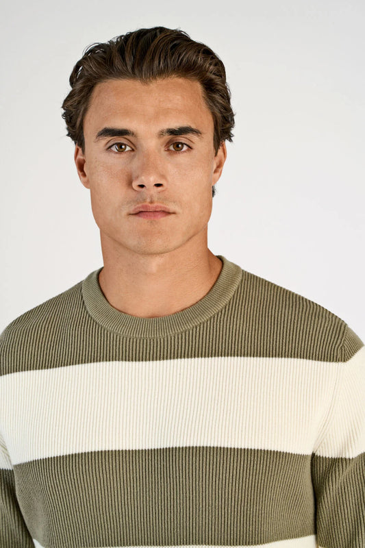 Mens - Striped Cotton Knit 804036