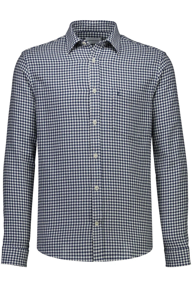 Mens - Checked Shirt With Breast Pocket Regal Blue (203936)