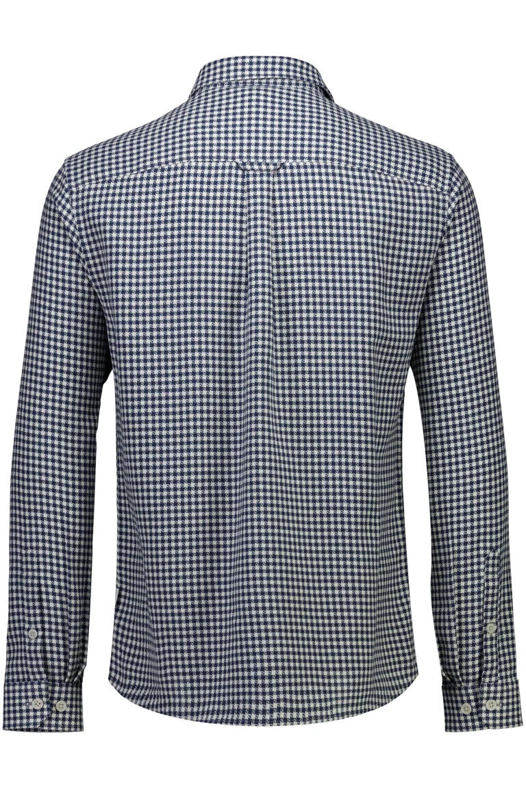 Mens - Checked Shirt With Breast Pocket Regal Blue (203936)