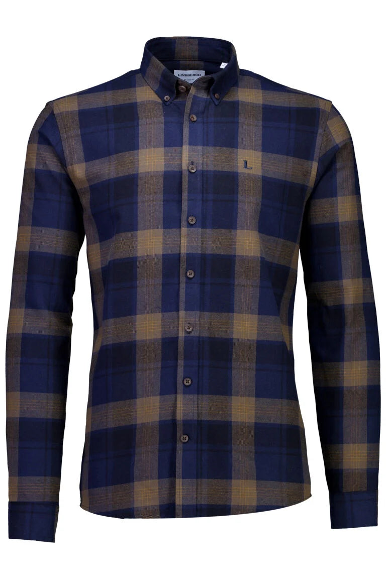 203932 - Mens Cotton Checked Shirt Navy