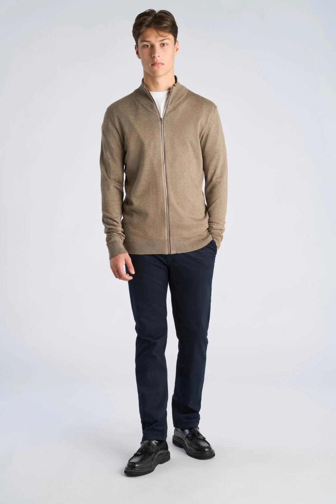 Mens - Knitted Zipped Cardigan 800143