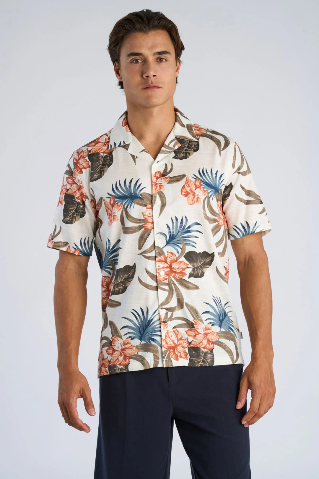 Mens - Floral SS Shirt 203861