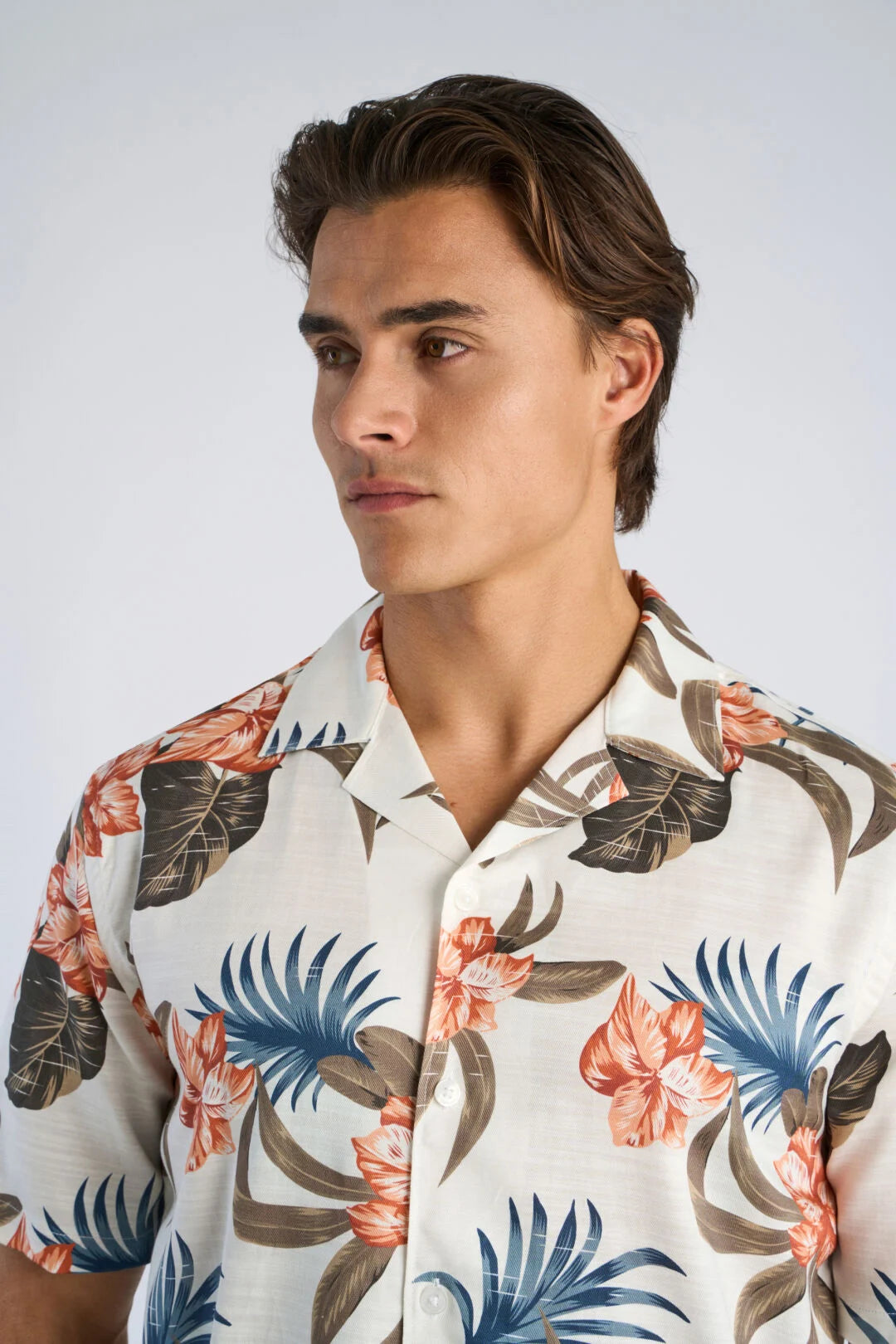 Mens - Floral SS Shirt 203861