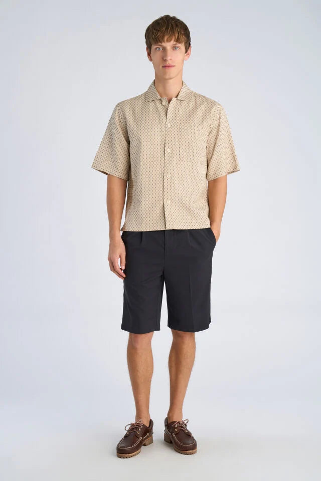 Mens - Short Sleeved Shirt Dark Sand 222111