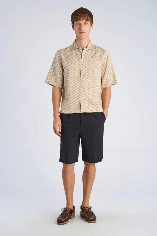Mens - Short Sleeved Shirt Dark Sand 222111