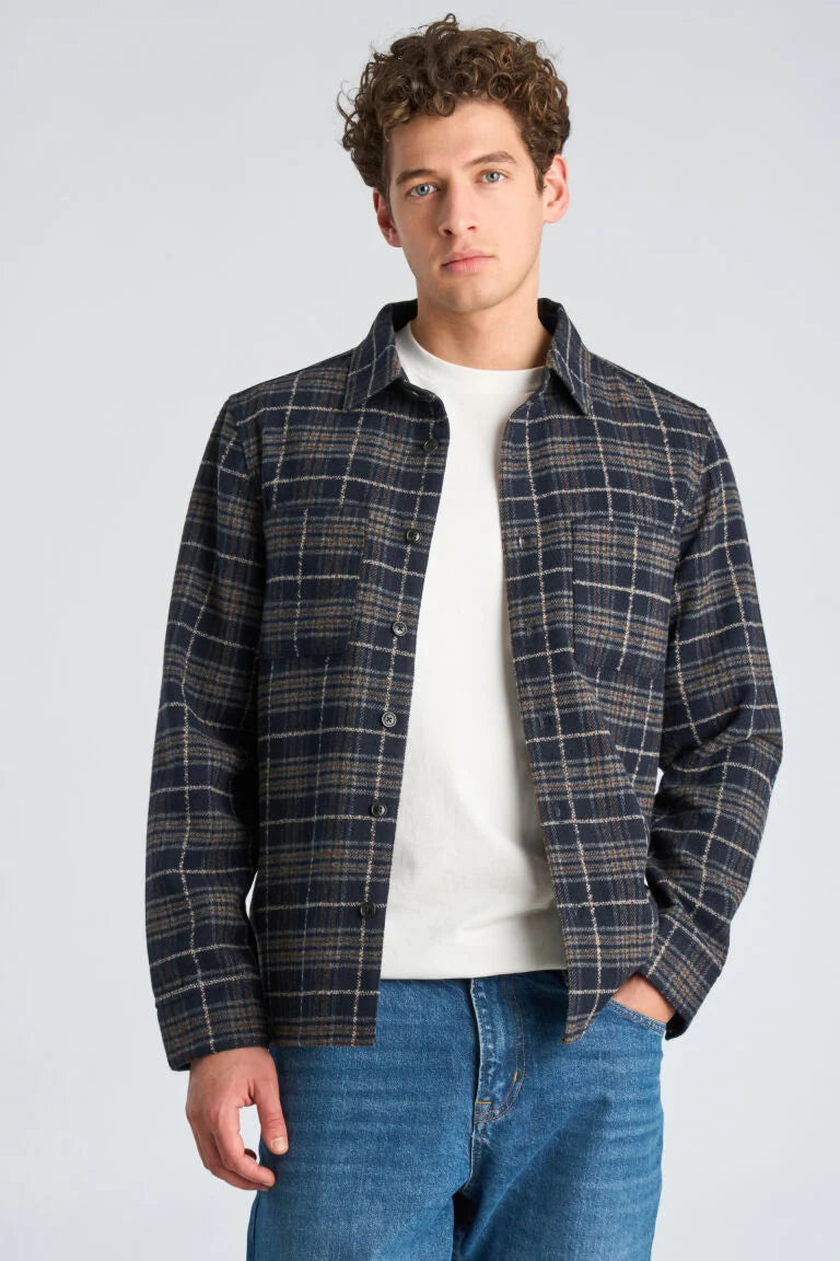 305097 - Mens Checked OverShirt Navy