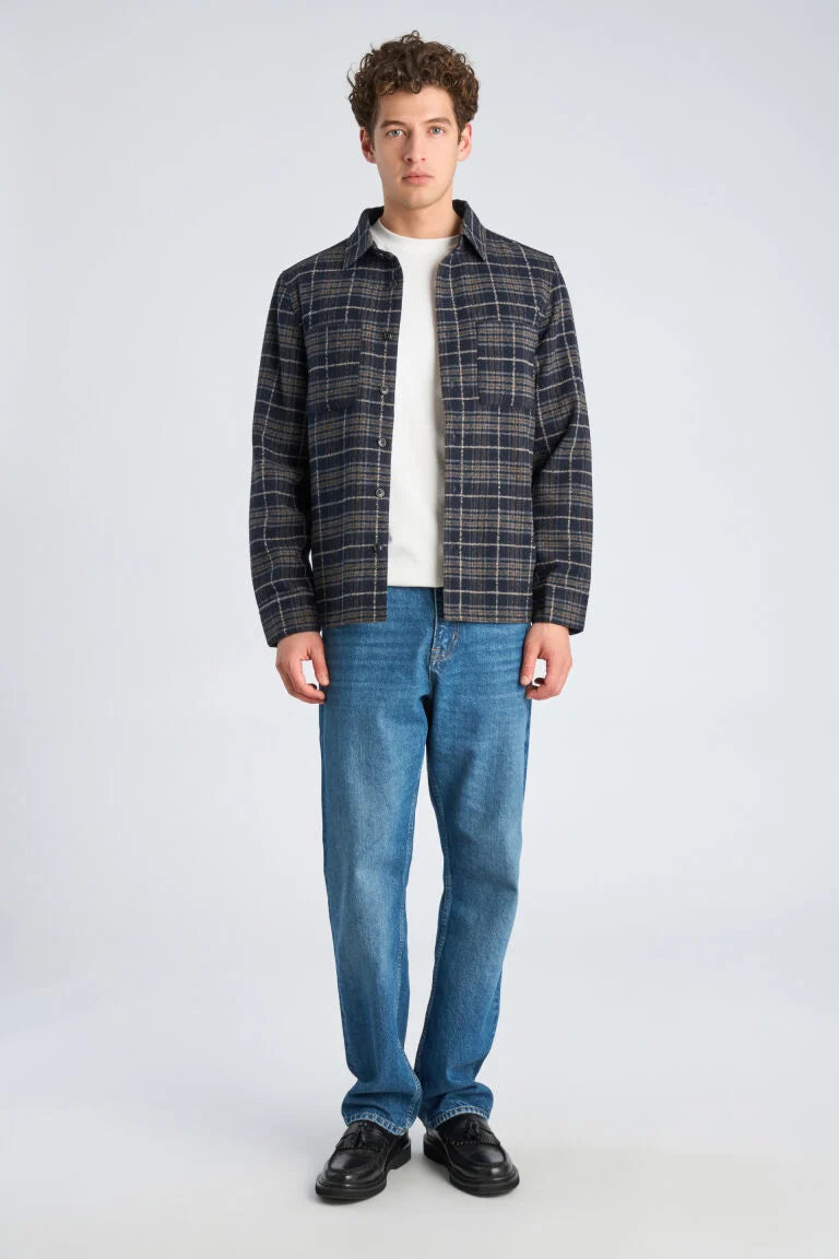 305097 - Mens Checked OverShirt Navy