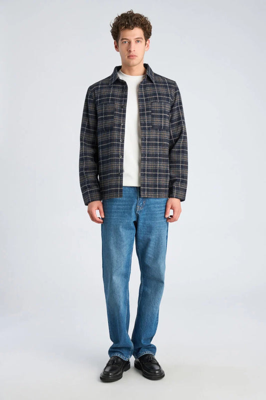 305097 - Mens Checked OverShirt Navy