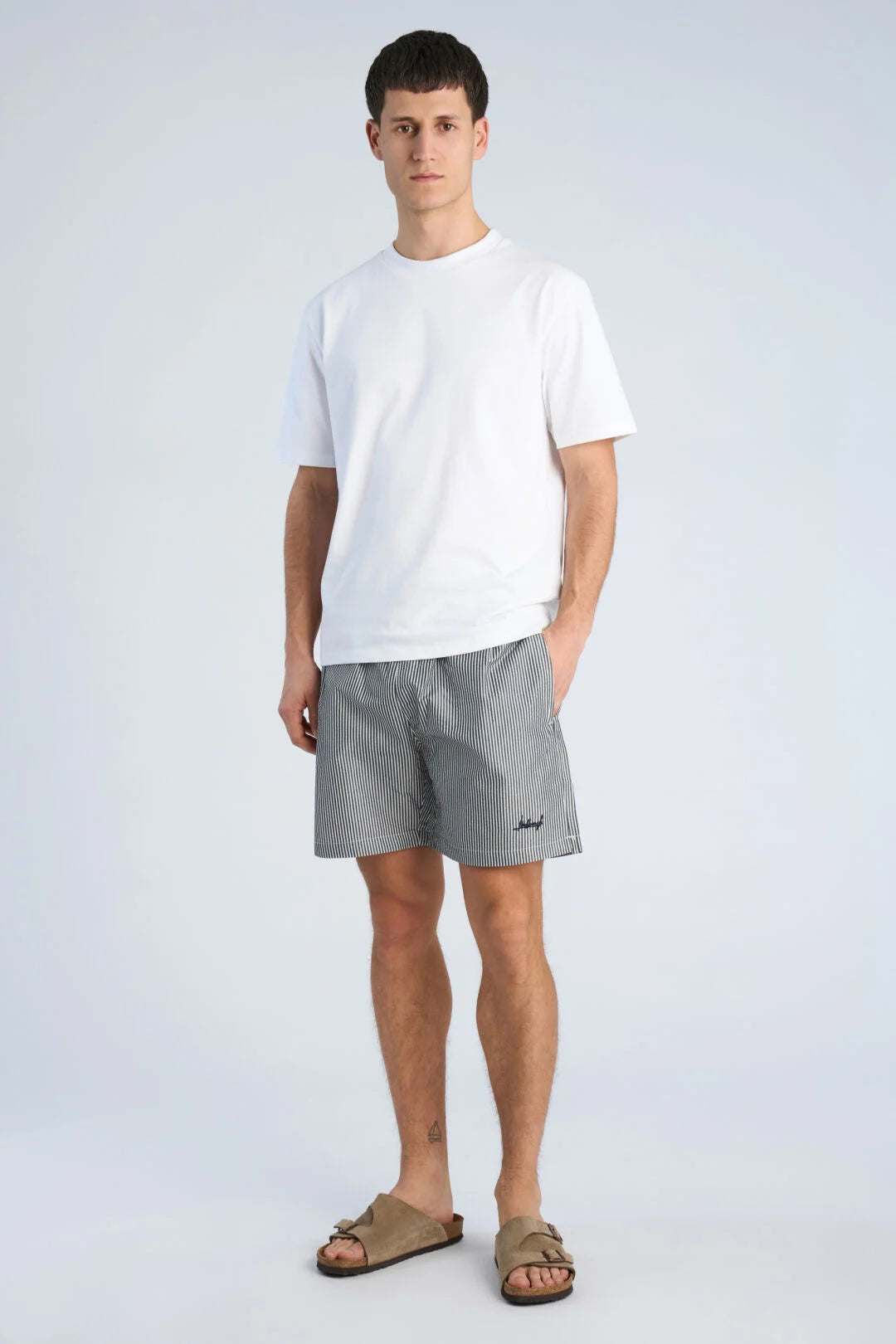 Mens - Striped Swim Shorts