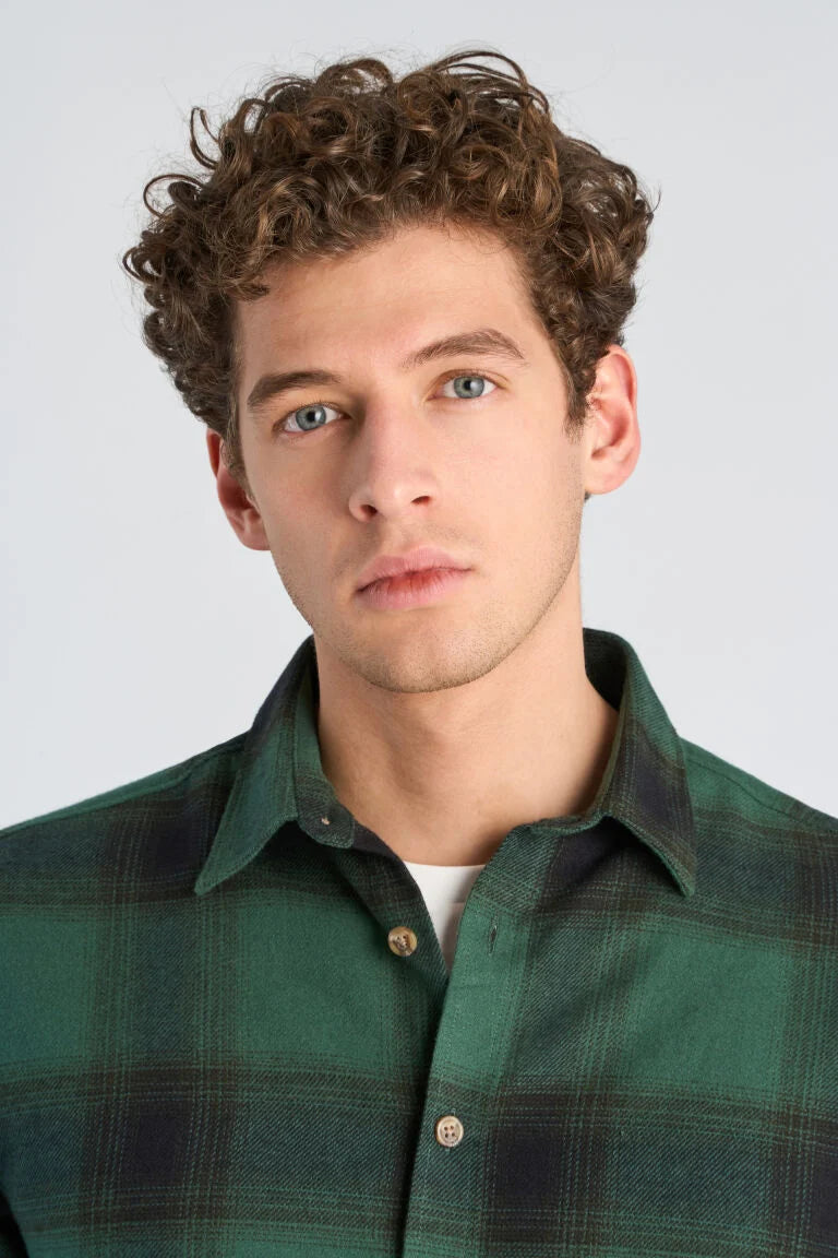 203792 - Mens Checked Relaxed Fit Cotton Shirt