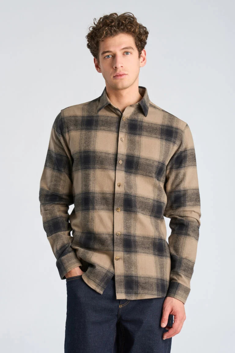 203792 - Mens Checked Relaxed Fit Cotton Shirt