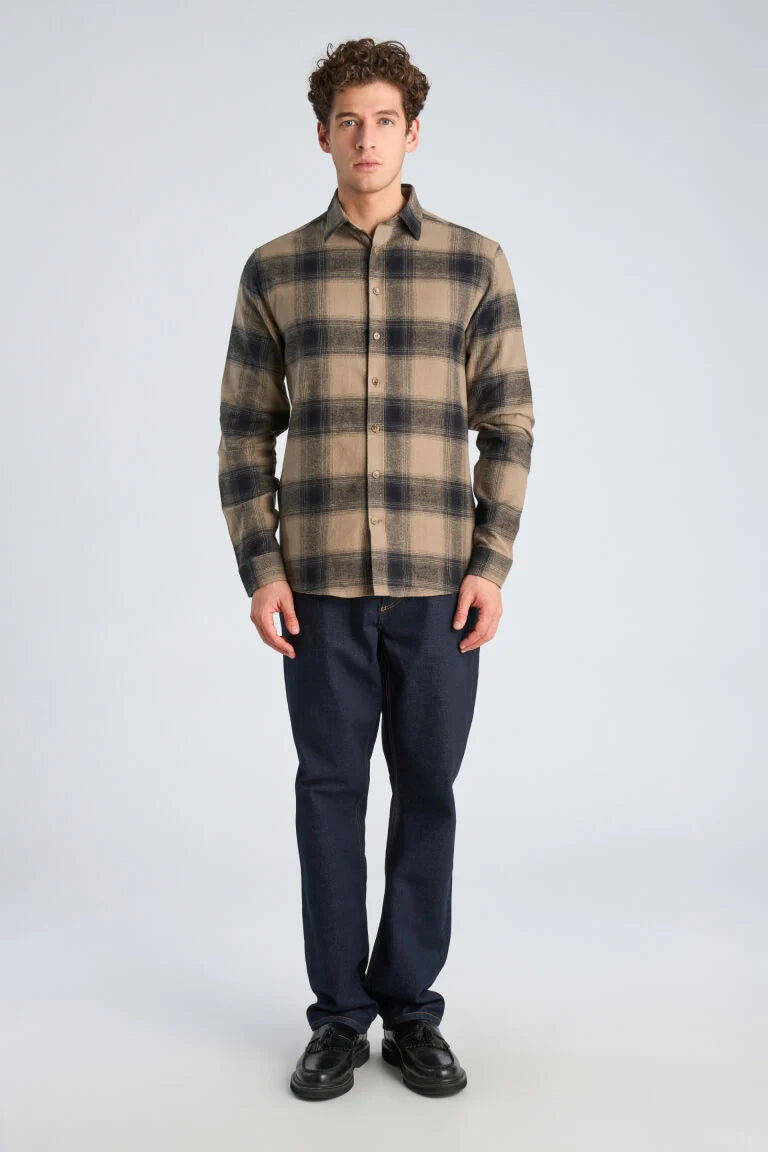 203792 - Mens Checked Relaxed Fit Cotton Shirt
