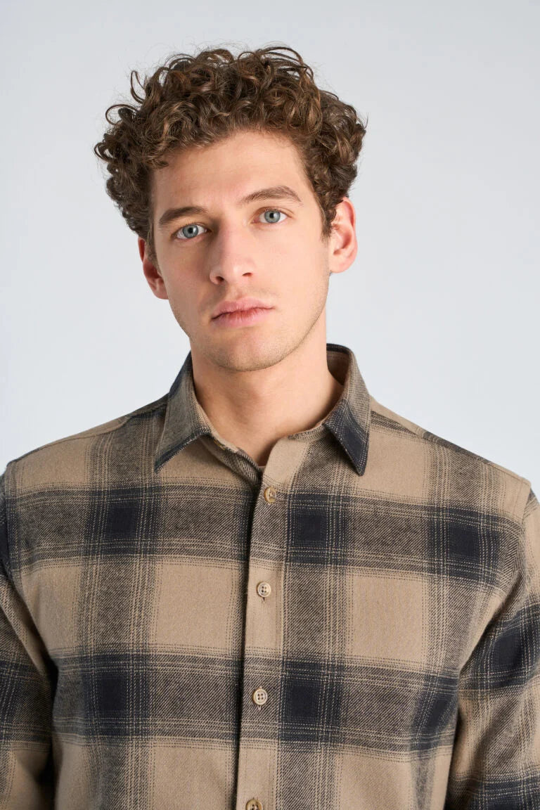203792 - Mens Checked Relaxed Fit Cotton Shirt
