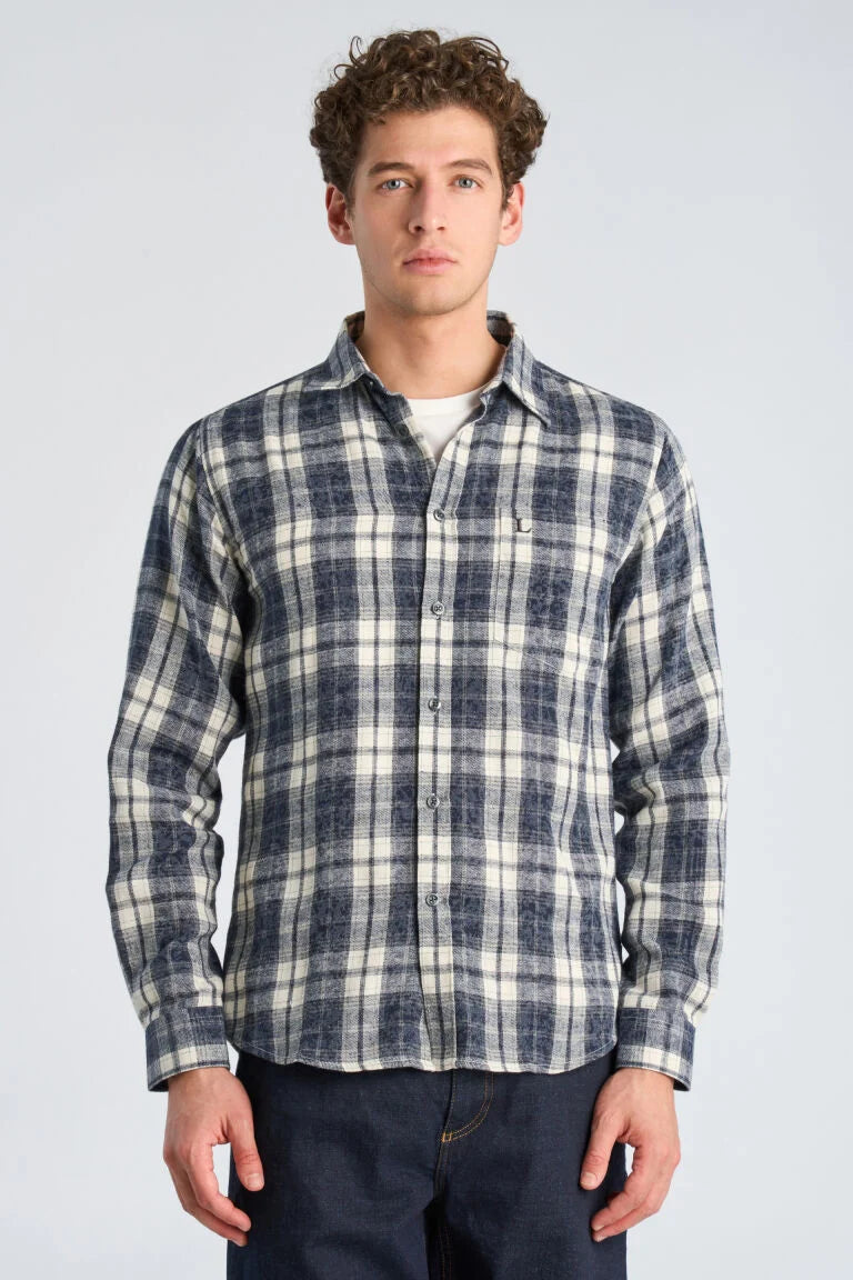 203910 - Mens Checked Shirt Dark Blue