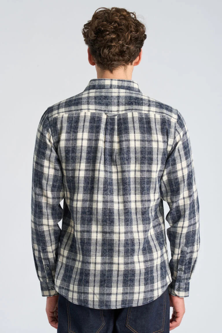 203910 - Mens Checked Shirt Dark Blue