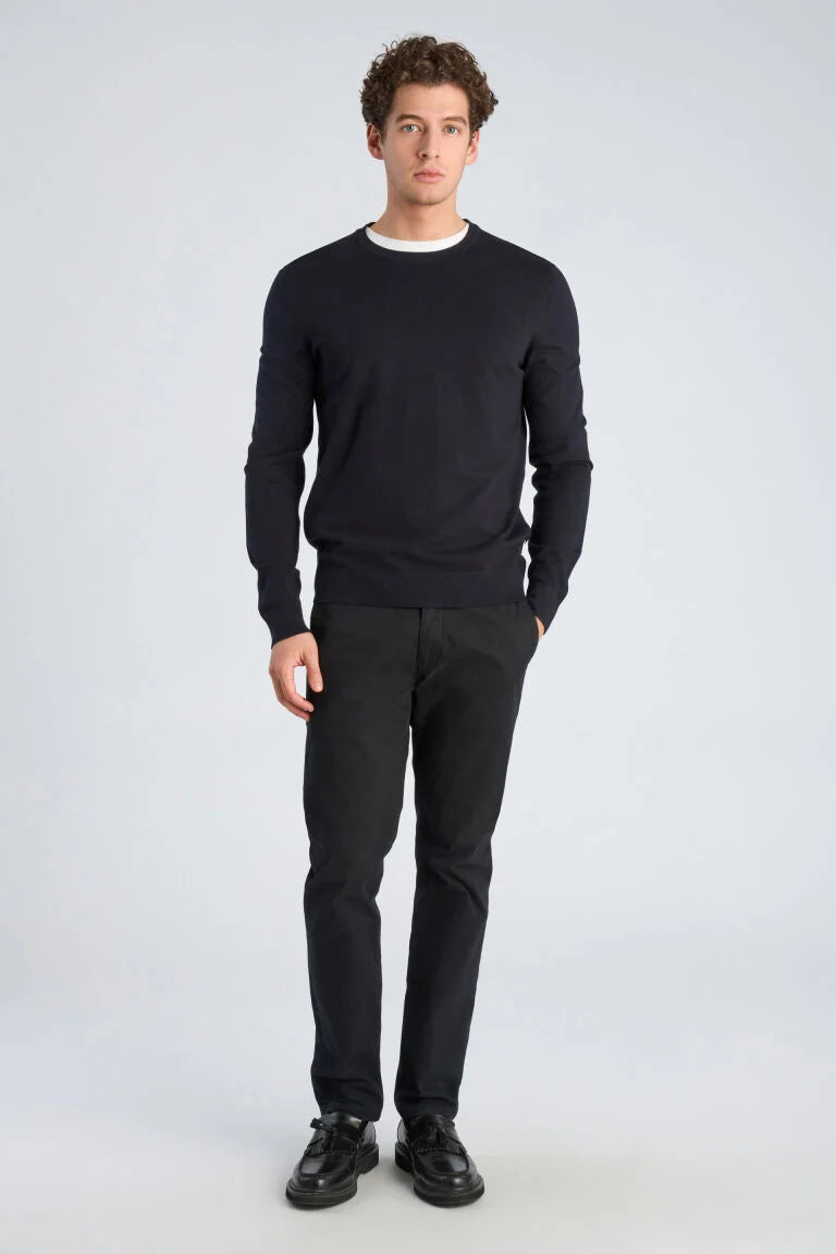 800800 - Mens Round Neck Viscose Lightweight Jumper