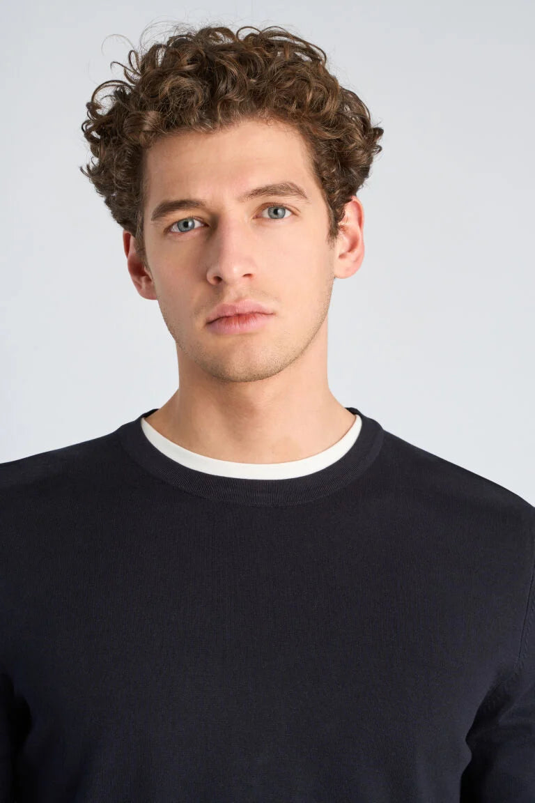 800800 - Mens Round Neck Viscose Lightweight Jumper