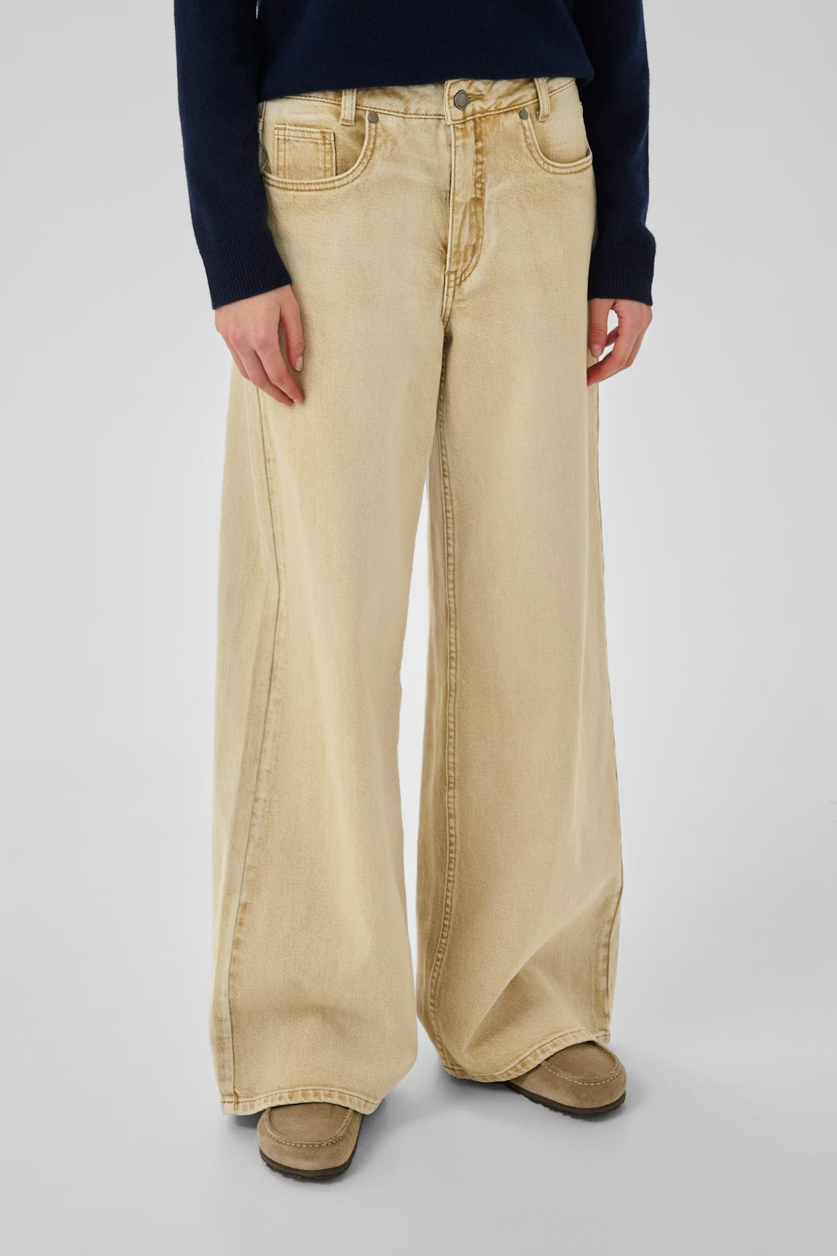 MWNielle 182 High X-Wide Jeans Brown Rice Wash
