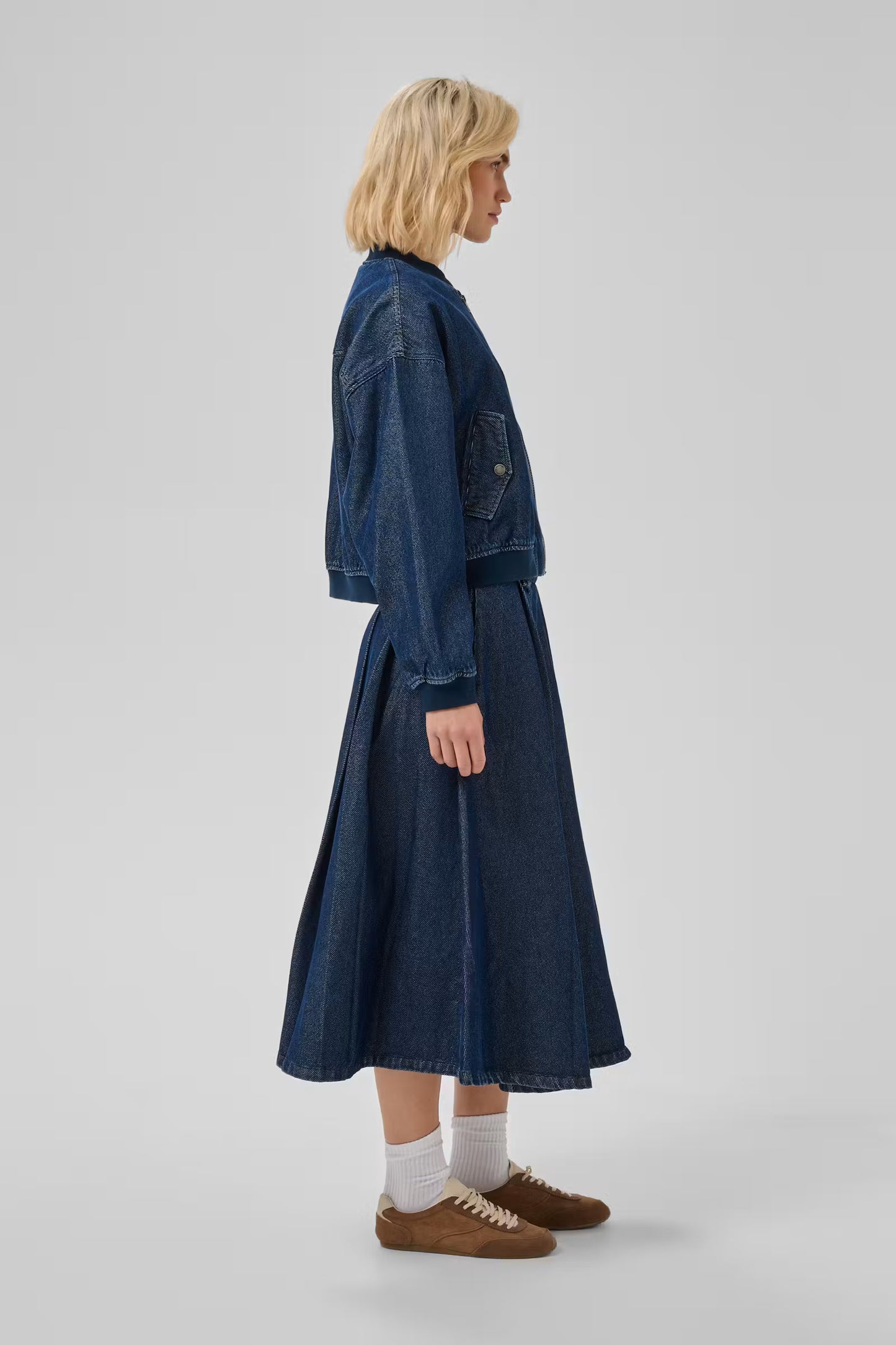 MWMegan Denim A-Line Skirt Dark Blue Wash
