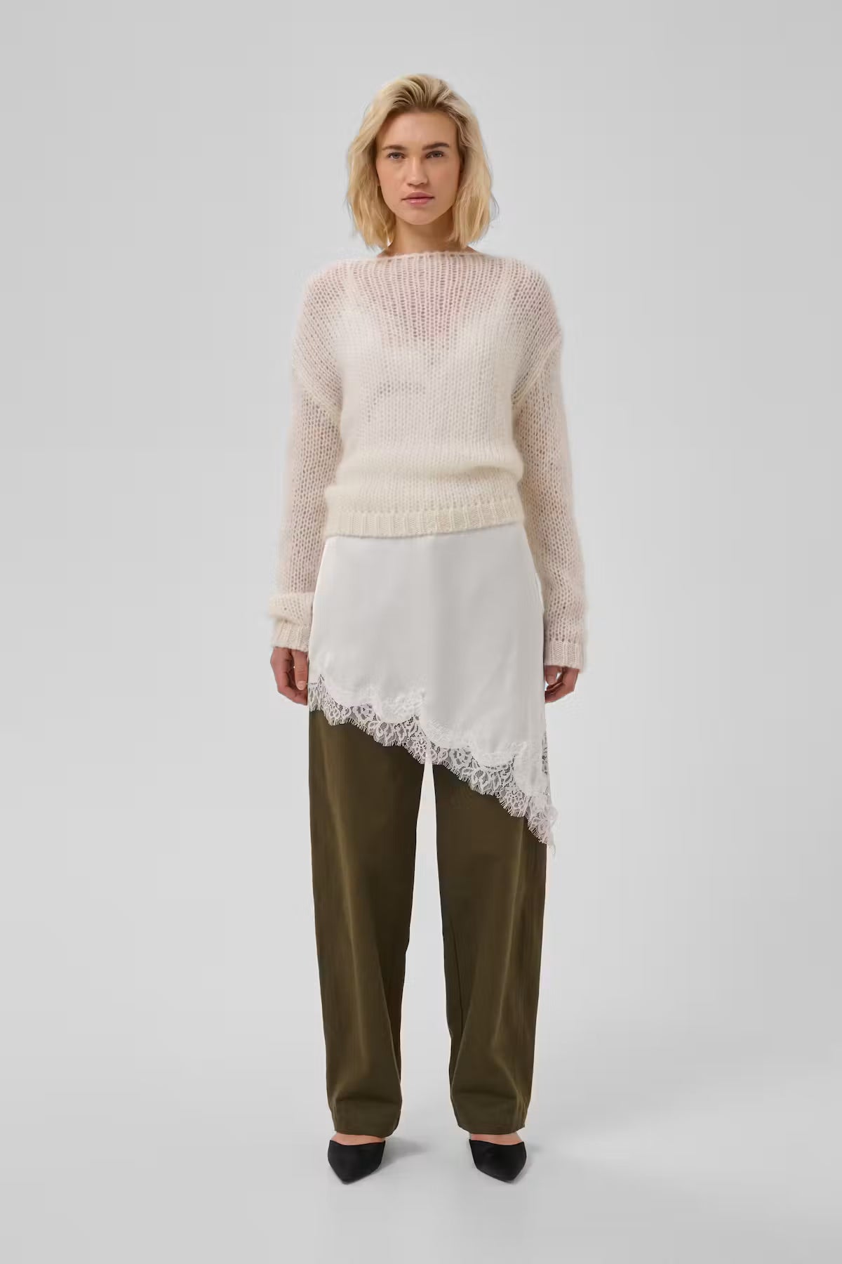 MWBrenda Lace Dress/Slip Snow White