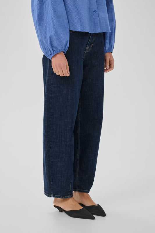 MWLucy Barrel Leg Jeans Dark Blue