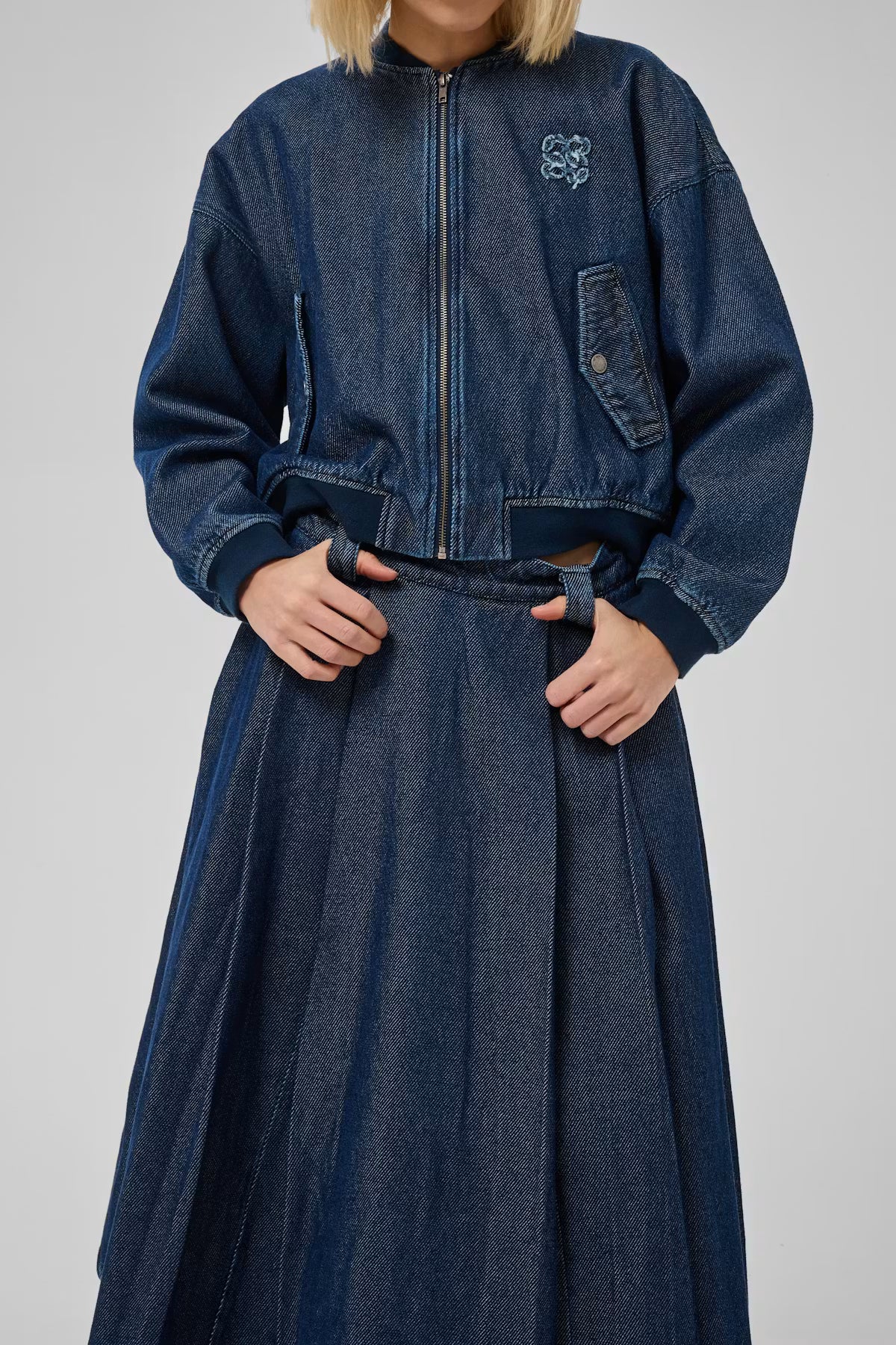 MWMegan Denim A-Line Skirt Dark Blue Wash