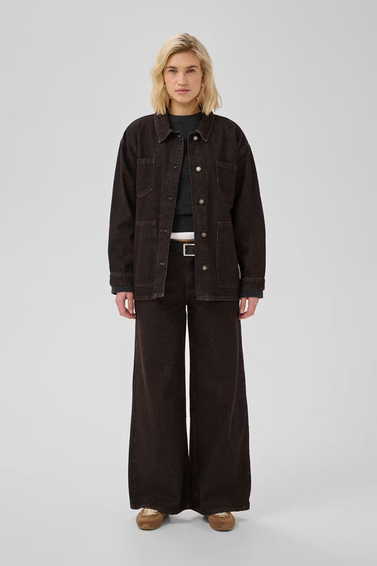 Oversize Denim Jacket MWUma Dark Brown Wash