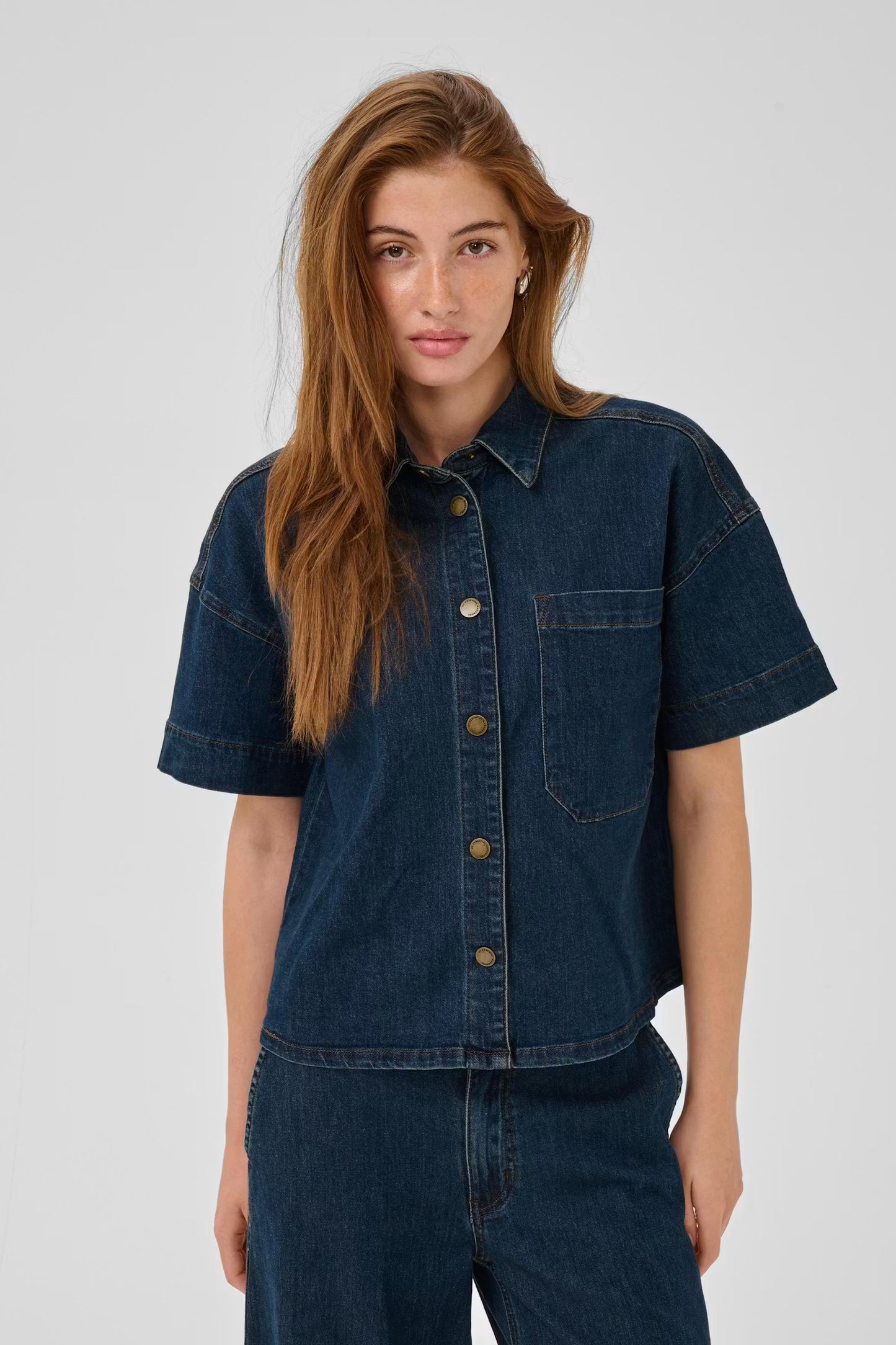 Denim Shirt MWLinn Dark Blue Wash