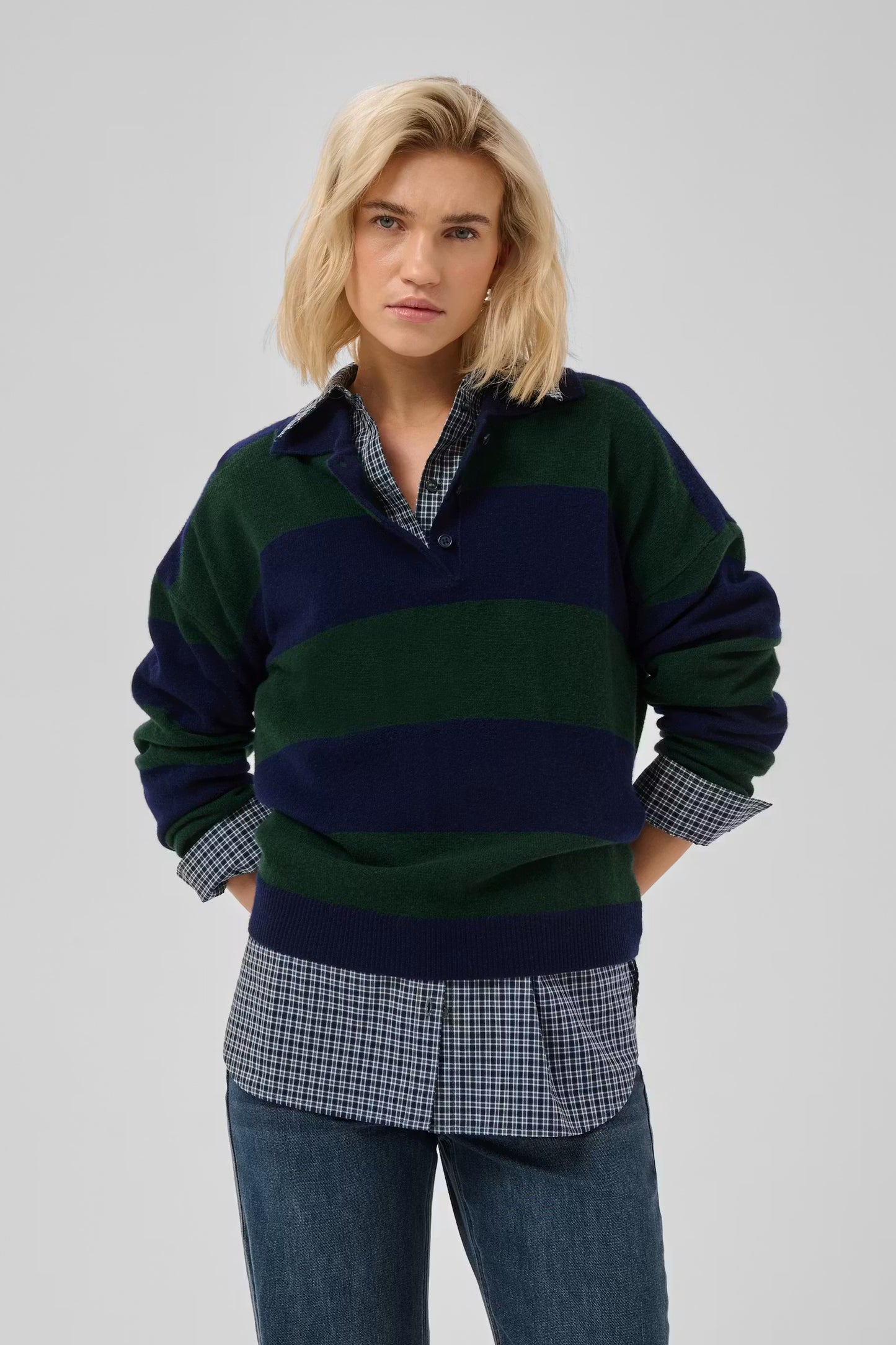 MWJola Knit Polo Jumper Douglas/Navy