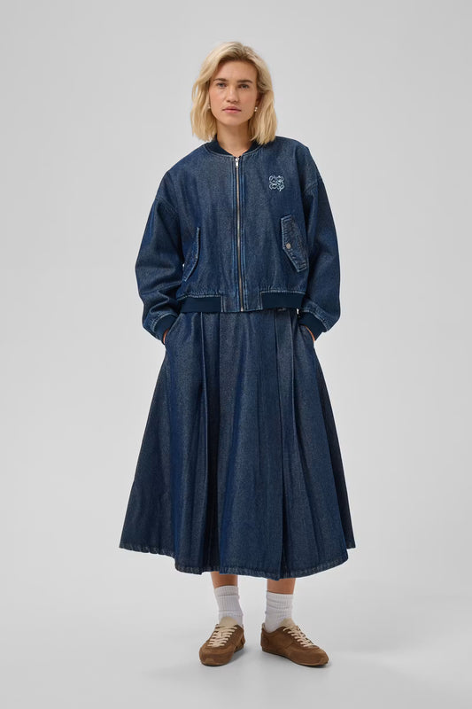MWMegan Denim A-Line Skirt Dark Blue Wash