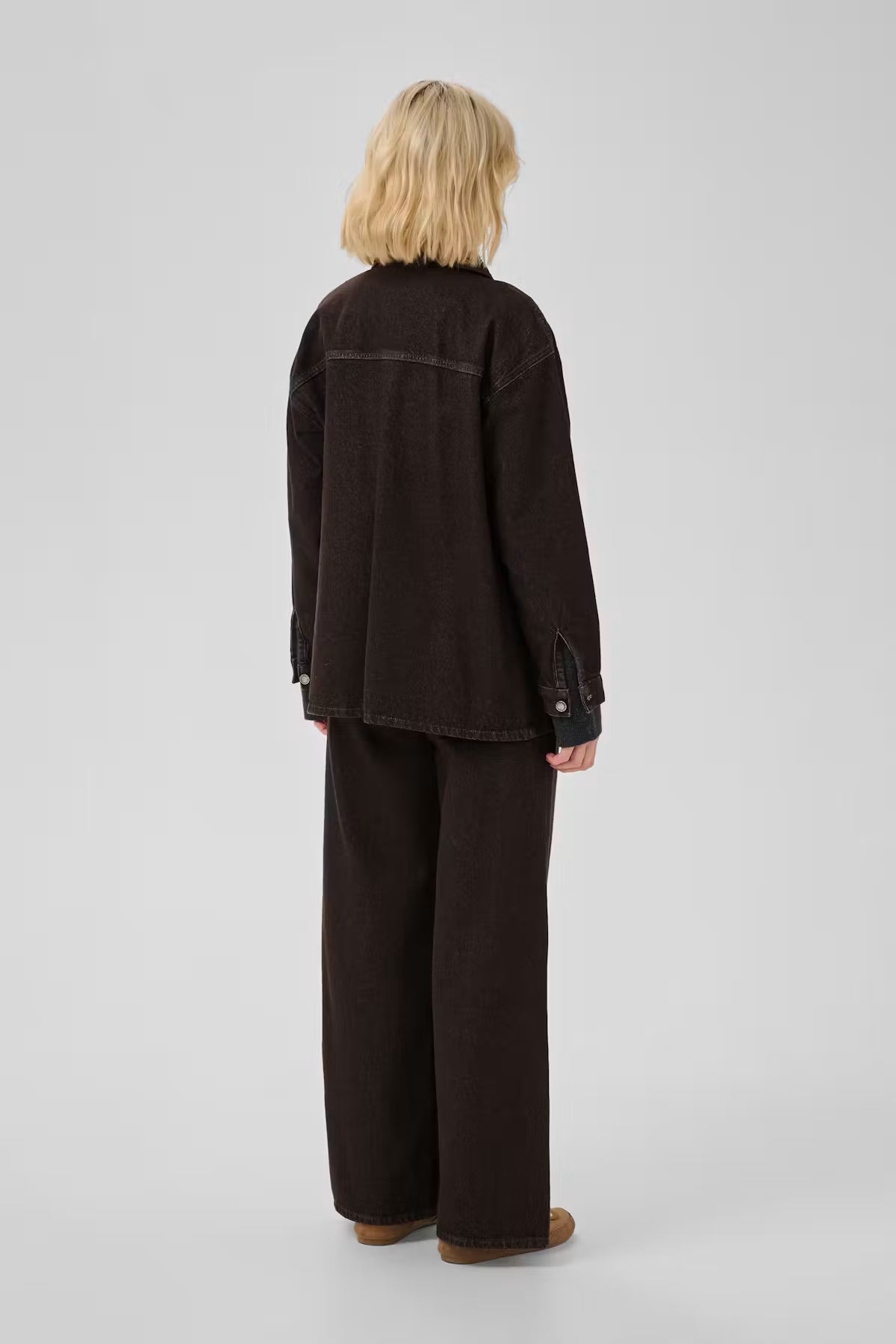 Oversize Denim Jacket MWUma Dark Brown Wash