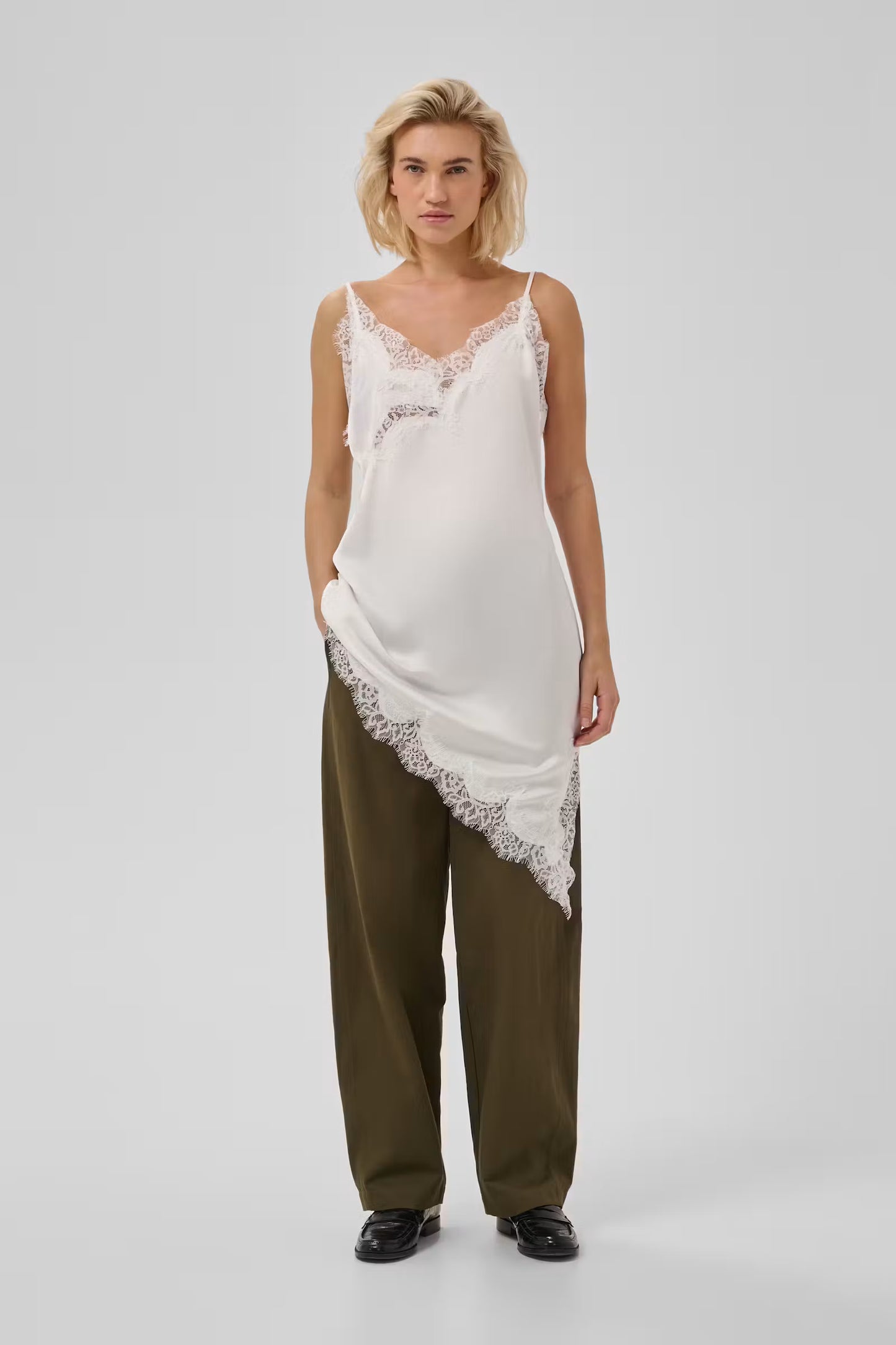 MWBrenda Lace Dress/Slip Snow White