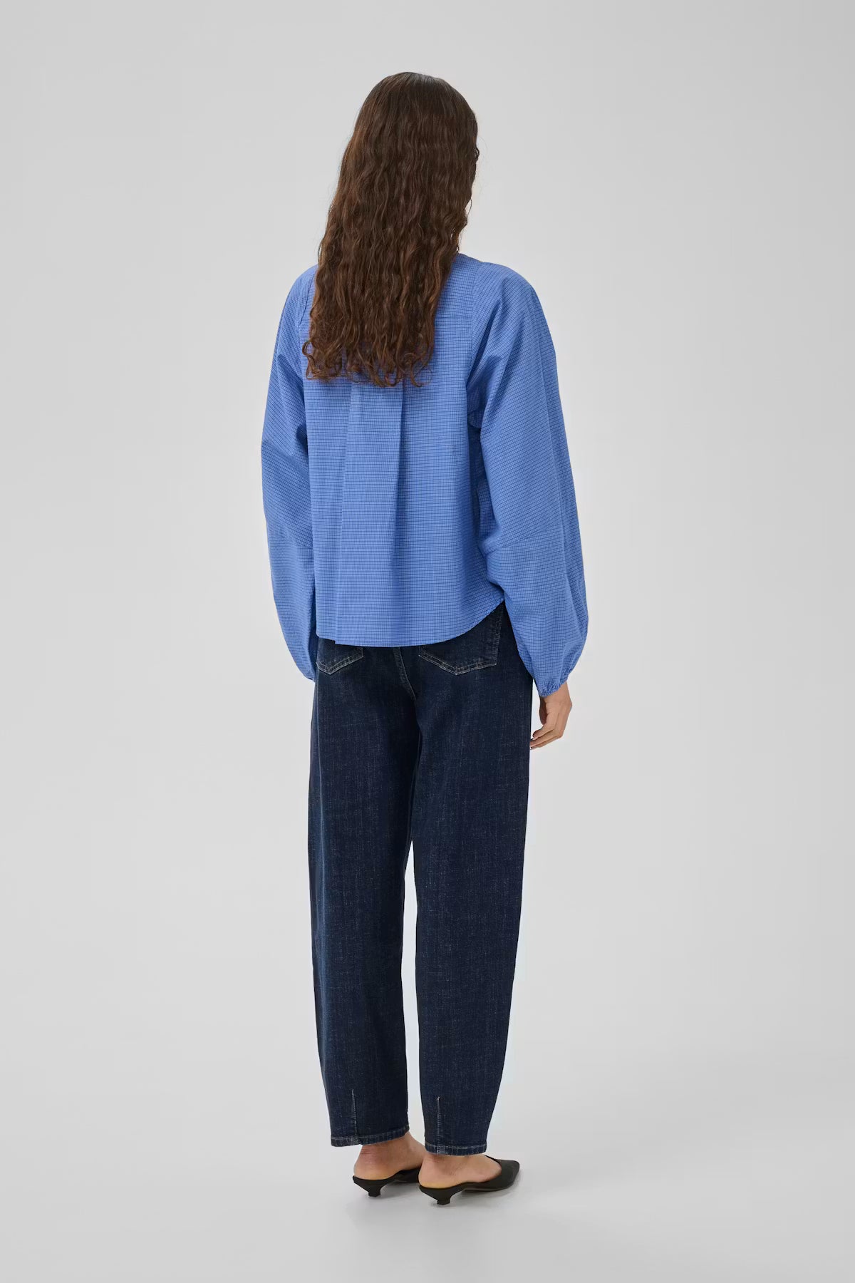 MWLucy Barrel Leg Jeans Dark Blue