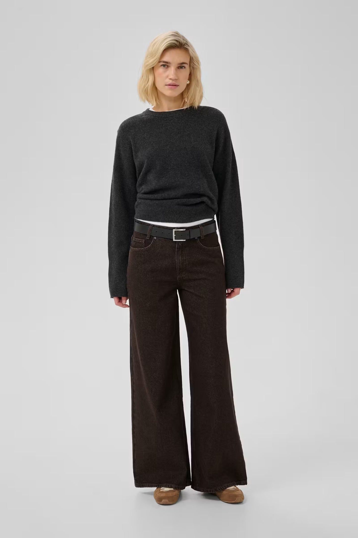 Jeans Wide Leg MWAva Dark Brown Wash
