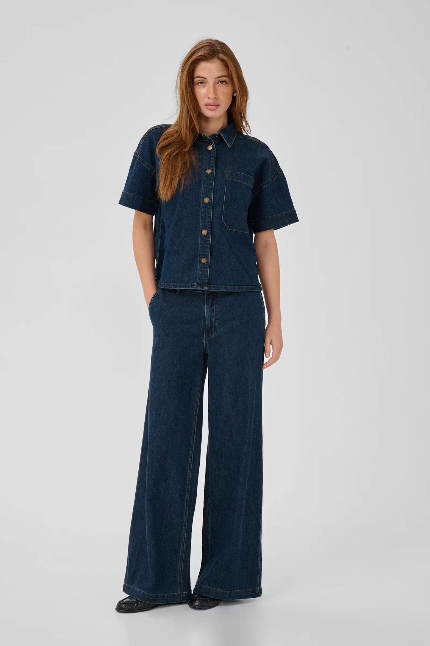 Denim Shirt MWLinn Dark Blue Wash