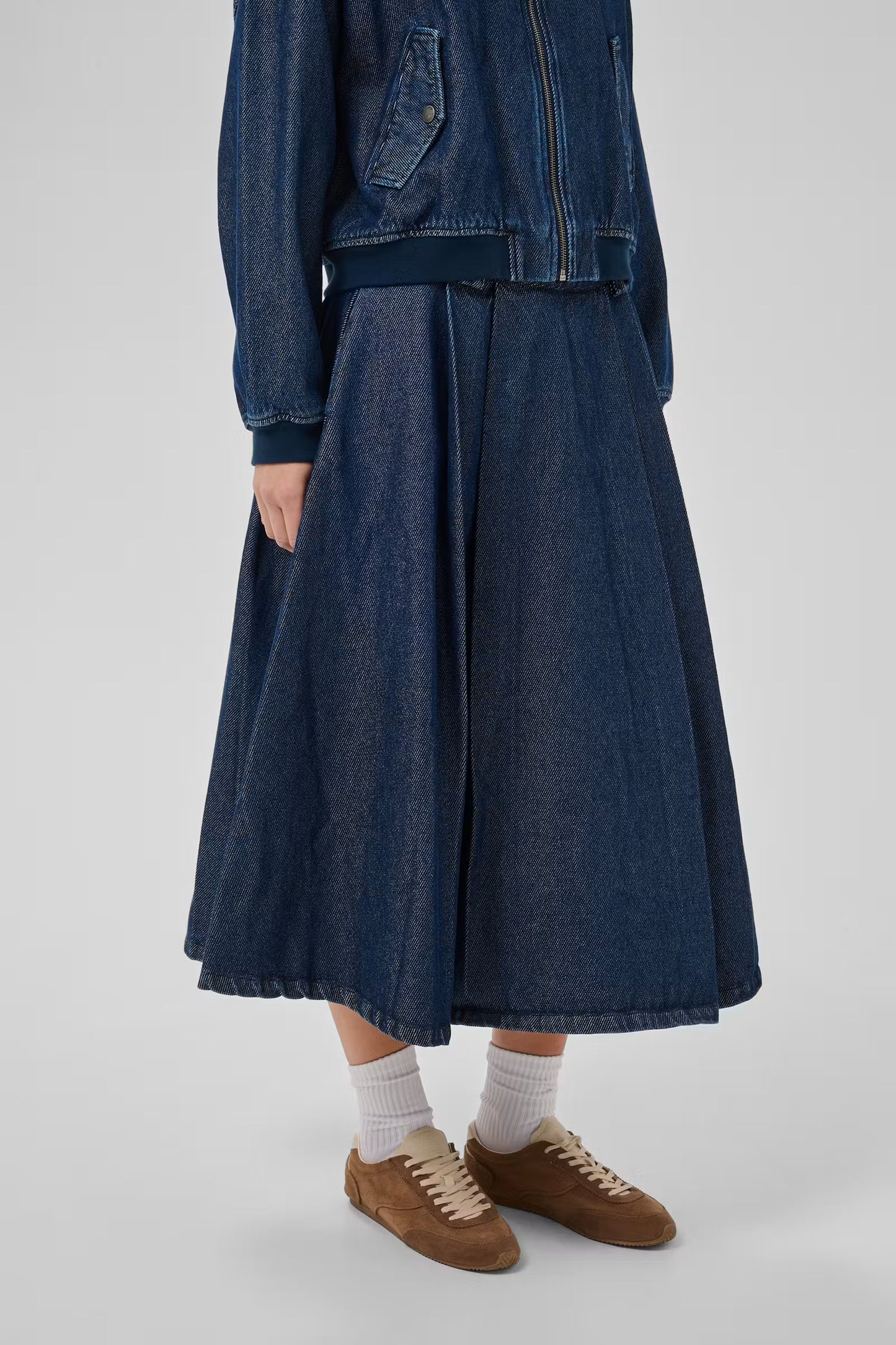 MWMegan Denim A-Line Skirt Dark Blue Wash
