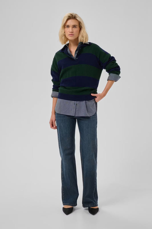 MWJola Knit Polo Jumper Douglas/Navy