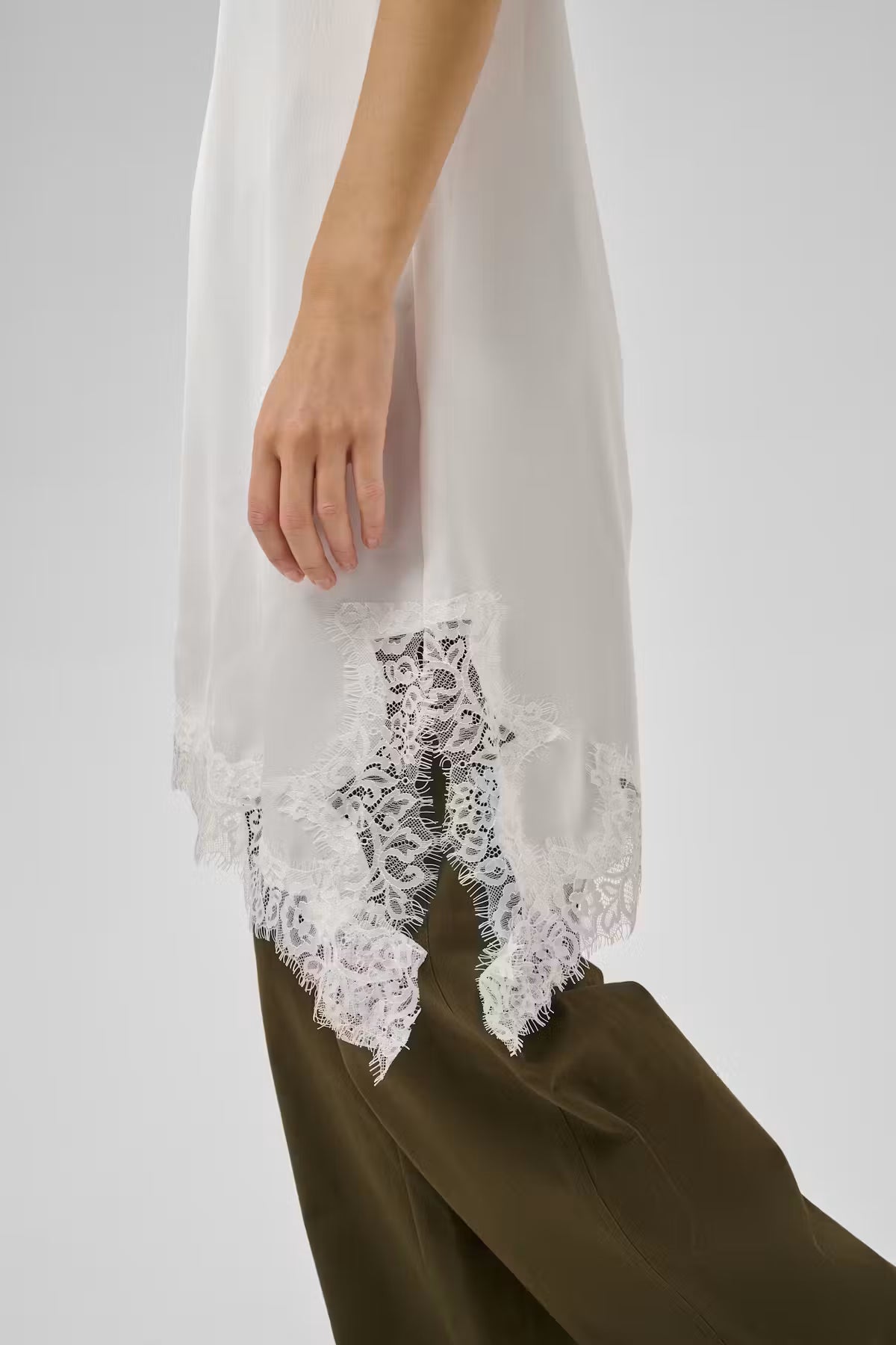 MWBrenda Lace Dress/Slip Snow White