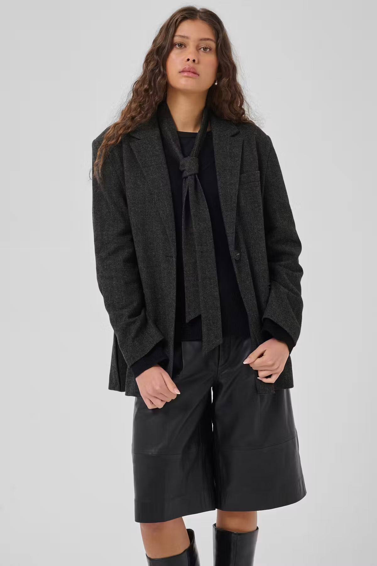 MWLayla Blazer Dark Grey Melange