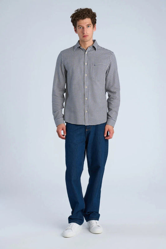 Mens - Checked Shirt With Breast Pocket Regal Blue (203936)