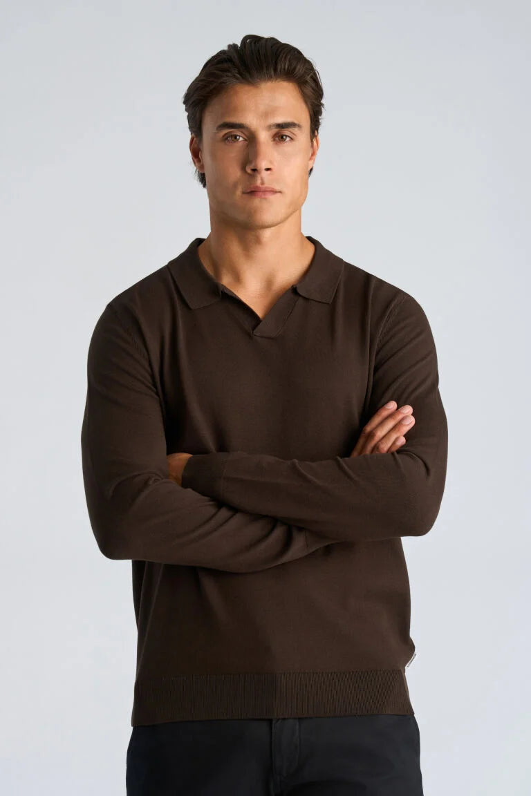 800803 - Mens Fine Viscose Knit with Polo Collar